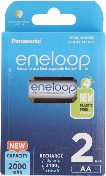 Immagine prodotto Panasonic Blister di 2 batterie Eneloop AA BK-3MCCE/2B e 1x AccuCell AccuSafe (2 pz., AA, 2000 mAh)