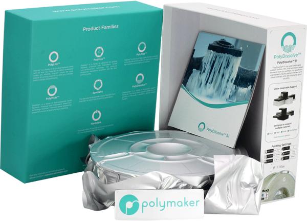 Image du produit Polymaker 70810 - Filament - PolyDissolve S1 - 750 g (PolySupport, 2.85 mm, 750 g, Transparent)