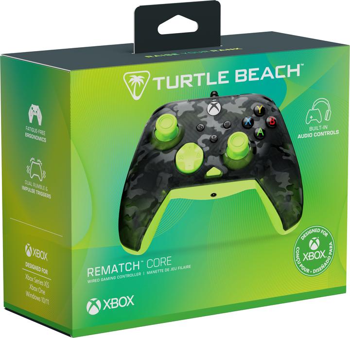 Actual product image Turtle Beach Rematch Core Wired Controller · XB · Ghost Camo Black & Yellow (Xbox One S, Windows, Xbox Series X)