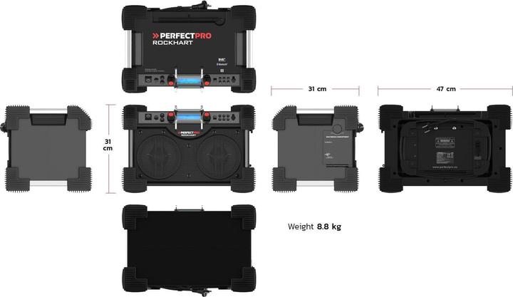 Actual product image PerfectPro Rock hard (DAB+, VHF, NFC, Bluetooth)