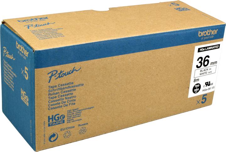 Produktbild Brother P-Touch (3.60 cm, Weiss, Schwarz)