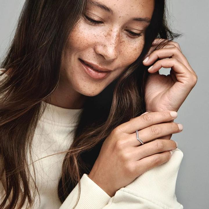 Actual product image Pandora Ring Half Sparkling (54, 925 Silver)