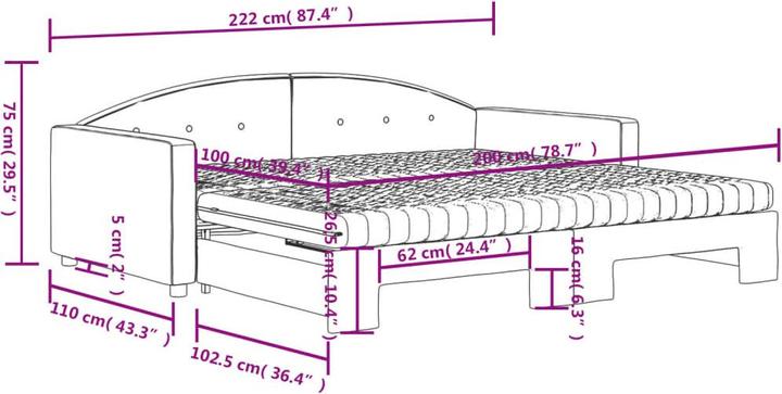 Produktbild VidaXL Becca (100 x 200 cm)