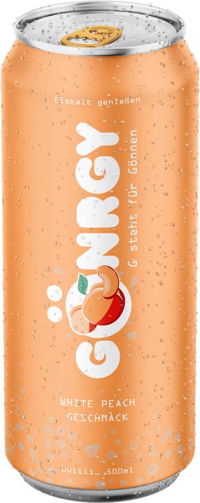 Actual product image Gönrgy Energy White Peach can 500ml (White Peach, 1 x)