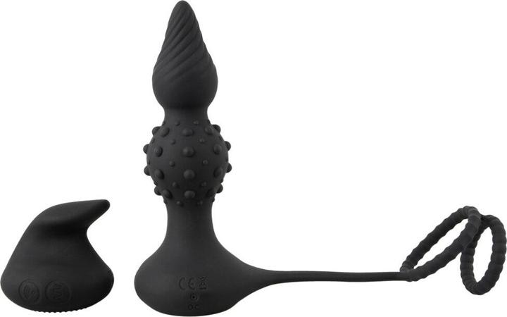 Actual product image Rebel RC Butt Plug with Cock & Ball Rings