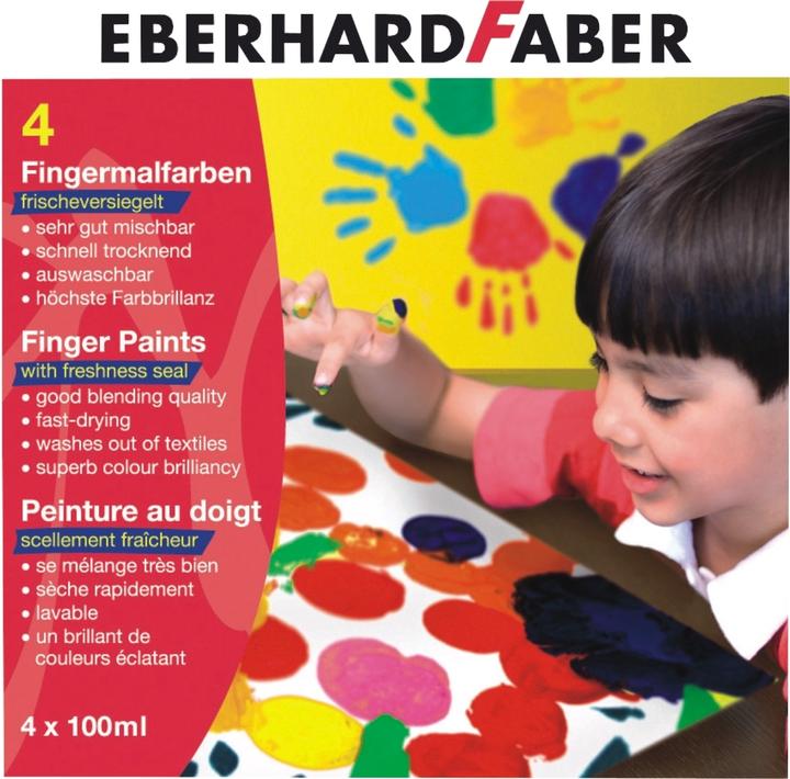 Immagine prodotto EberhardFaber Vernice per dita 100 ml, set di 4 (Ordinati, 400 ml)