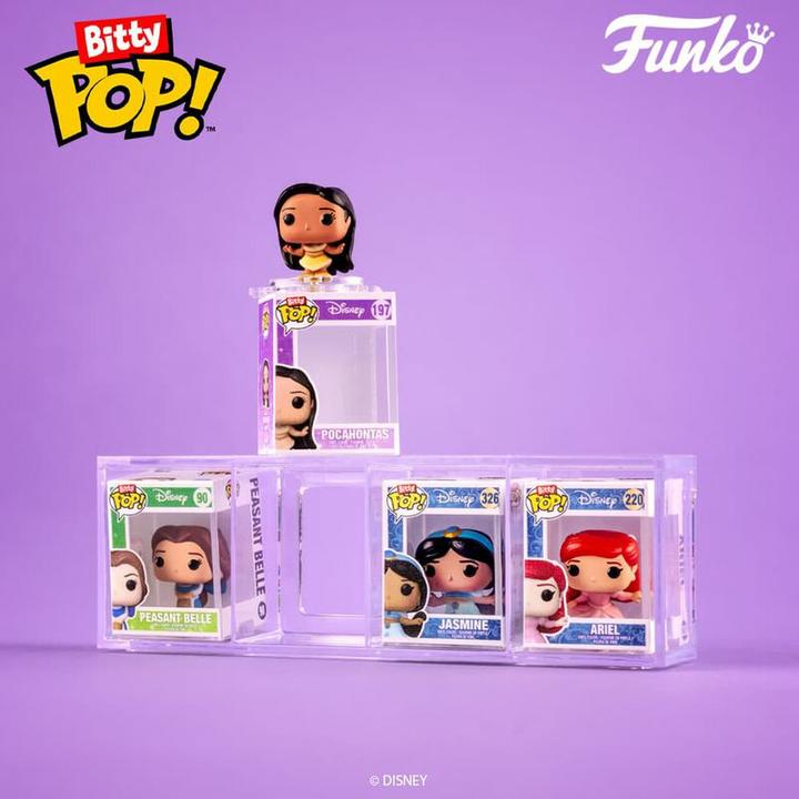 Actual product image Funko Disney Princesses pack 4 figurines Bitty POP! Vinyl Belle 2,5 cm