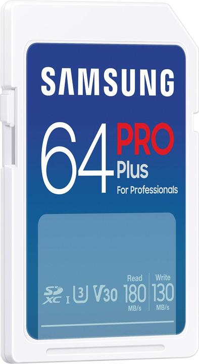 Actual product image Samsung PRO Plus (64 GB, SDXC, U3, UHS-I)