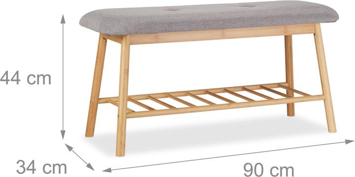 Productafbeelding Relaxdays Schoenbank (90 x 34 x 44 cm)