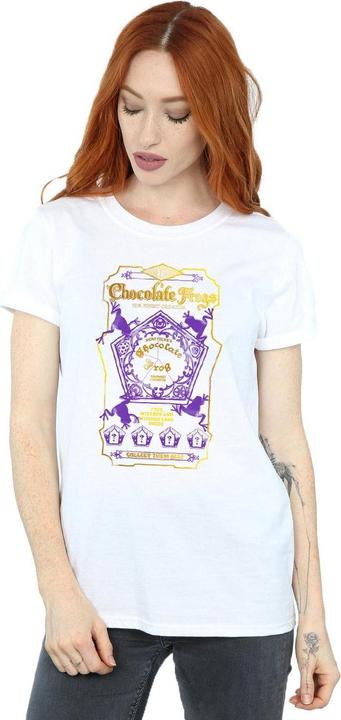 Actual product image Womens/Ladies Chocolate Frogs Coloured Label Cotton Boyfriend T-Shirt (3XL)