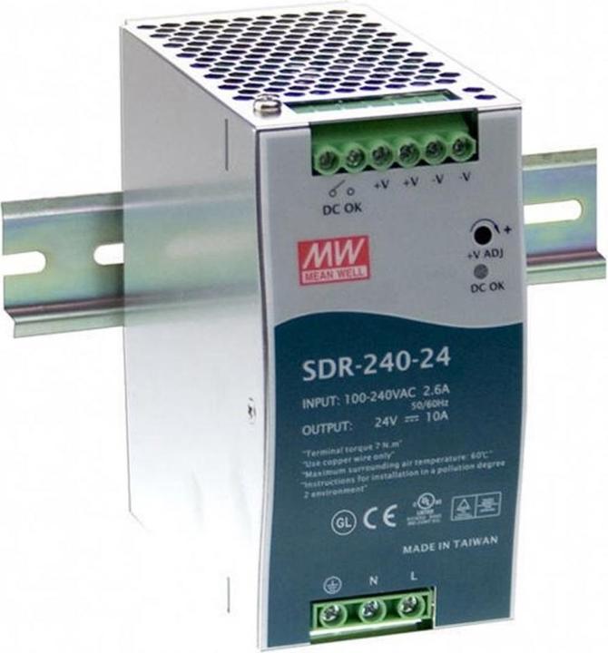 MeanWell Alimentatore su guida DIN SDR-240-24 240 W