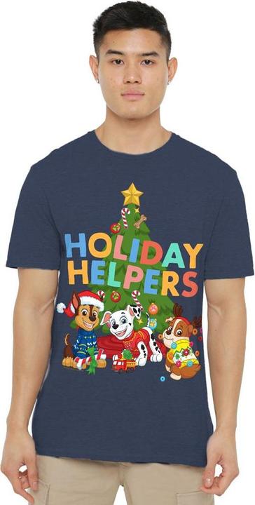 Actual product image Paw Patrol Unisex Adult Holiday Helpers Christmas T-Shirt (XL)