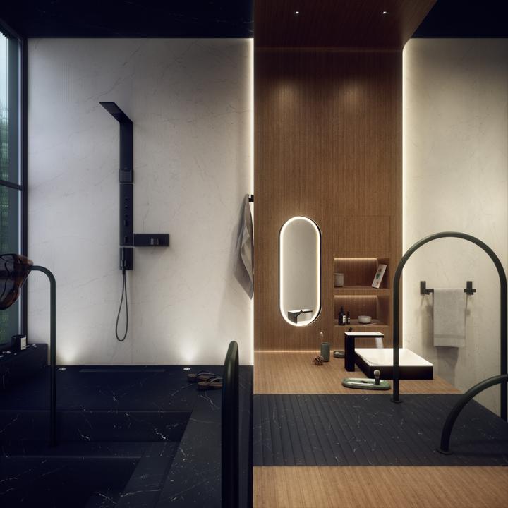 Produktbild hansgrohe AXOR Suite Aufsatzwaschtisch, eckig, 400x400mm, mit Metallrahmen, ohne Überlauf, SolidSur (500 mm, 500 mm)
