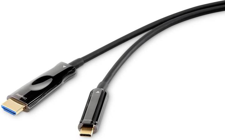 Produktbild Renkforce 4K USB-C auf HDMI Glasfaser-Hybridkabel (AOC) 30 m (30 m, HDMI)