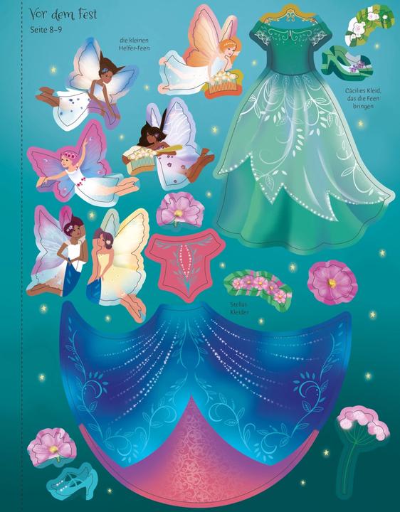 Image du produit Mon livre d'autocollants de poupées à habiller : les princesses fées