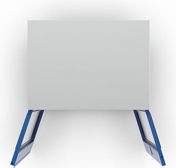 Produktbild MBA-System Geräte- und Putzmittelschrank STANDARD, mit Sichtfenstertüren, l.grau/blau (37 cm, 112 cm)