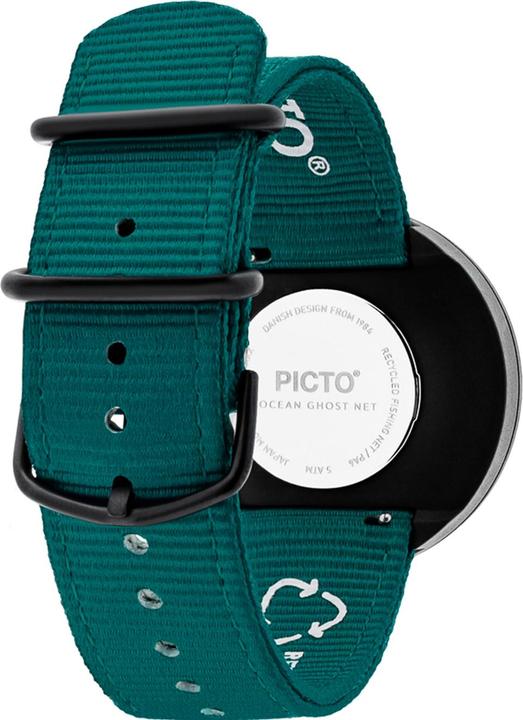 Immagine prodotto Picto R44003-R004 Orologio Unisex Ghost Nets Ocean Green 40mm 5ATM (Orologio da polso analogico, 40 mm)