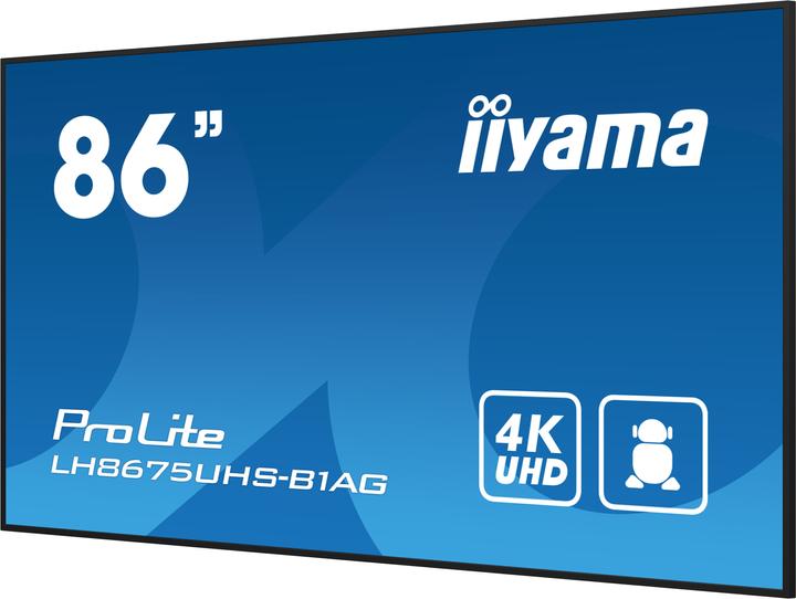 Produktbild iiyama 217,4cm(85,6") LH8675UHS-B1AG 16:9 3xHDMI+2xUSB IPS retail (Speditionsversand) (3840 x 2160 Pixel, 85.60")