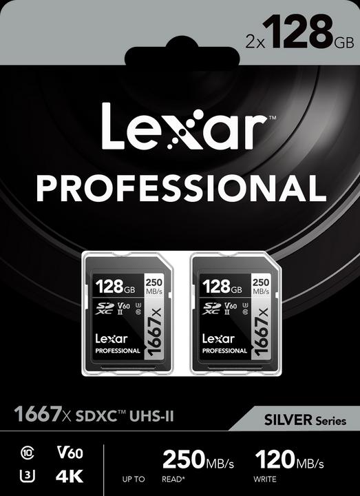 Produktbild Lexar Professional (128 GB, SDXC, U3, UHS-II)