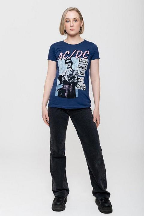 Immagine prodotto AC/DC Maglietta vintage da donna/ragazzo Dirty Deeds Dirt Cheap (Azioni sporche fatte a buon mercato) (M)