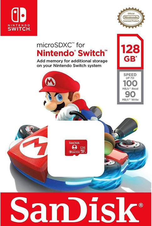 Actual product image SanDisk Nintendo Switch Card (128 GB, microSDXC, U3, UHS-I)