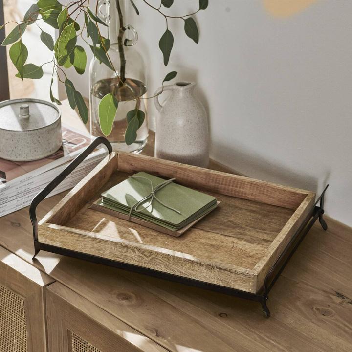 Actual product image Loberon Tray Troyes brown / black