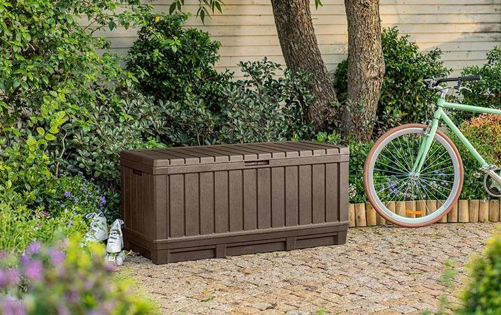 Produktbild Keter Kentwood Rectangular Storage Cabinet Braunes Holz (350 l)
