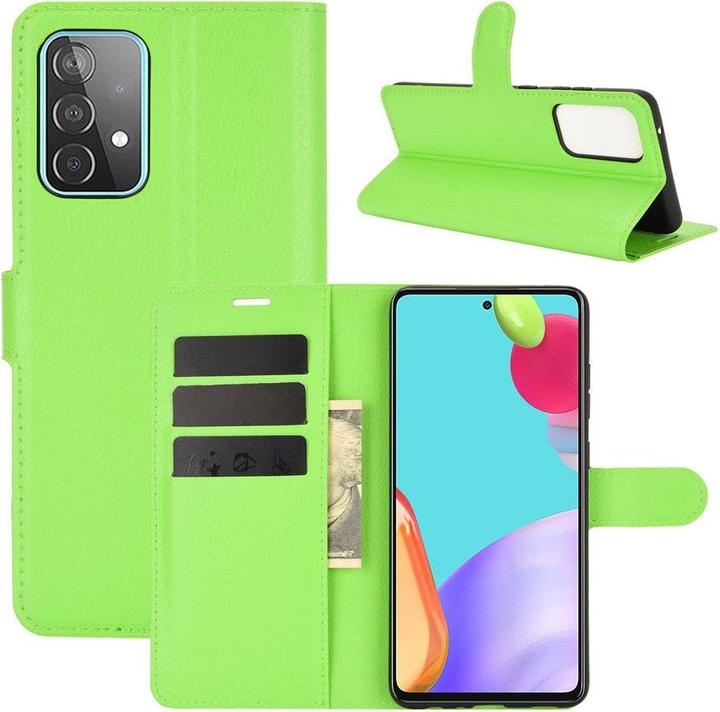 Actual product image Cover-Discount Galaxy A52 - Leather case cover green (Samsung Galaxy A52)