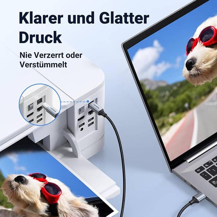Produktbild Ugreen USB A – USB B (3 m, USB 2.0)