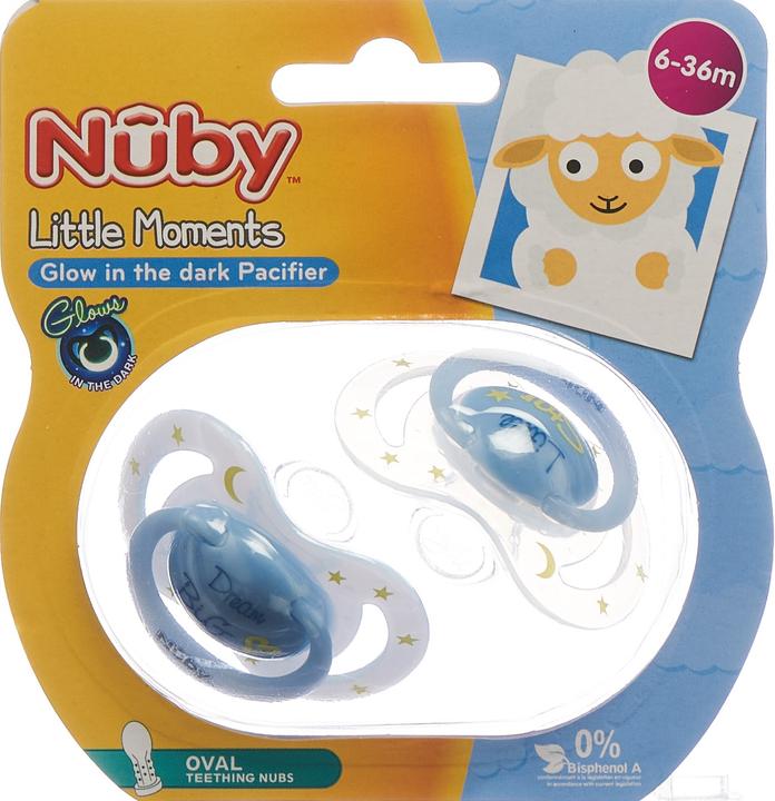 Actual product image Nuby Leuchtnuggi Little Moments 6-36 Monate ovale Form (2 x, from 6 m.)