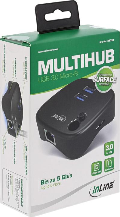 Produktbild InLine USB 3.0 Multihub (USB-A, 2 Ports)
