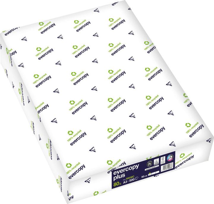 Clairefontaine Universalpapier Evercopy Plus Recycling, weiss (80 g/m², 500 x, A3)