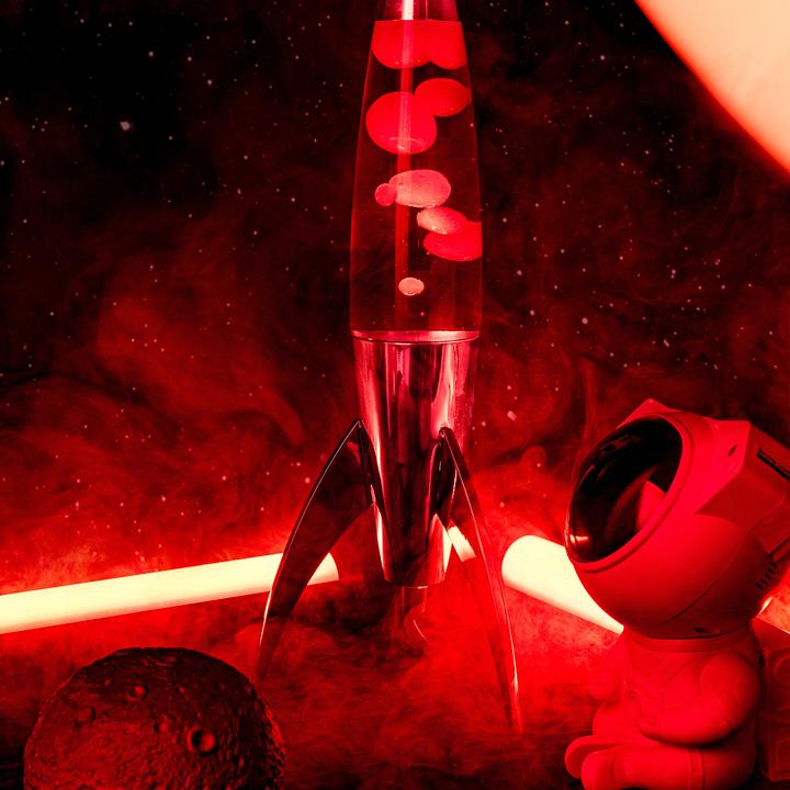 Actual product image Fisura Lava lamp rocket red by (E14)
