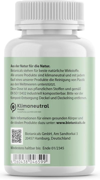 Nährwerte und Zutaten Biotanicals Vitamin C 120 Kapseln (120 Stück, Kapseln, 94 g)