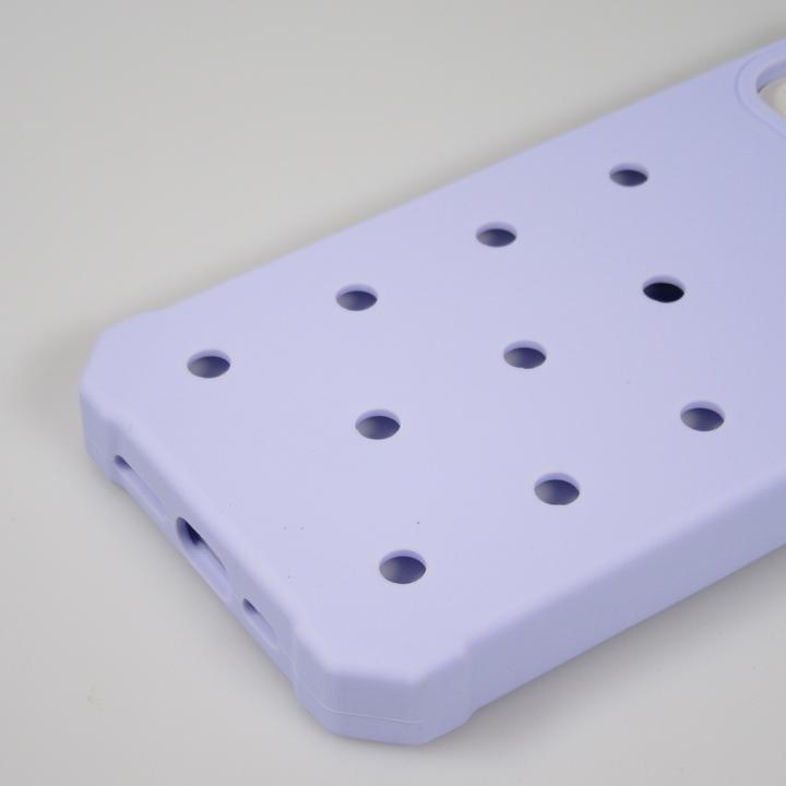 Actual product image PhoneLook Coque Case épais en silicone avec des trous pour les stickers à fixer clair (Apple iPhone 14)