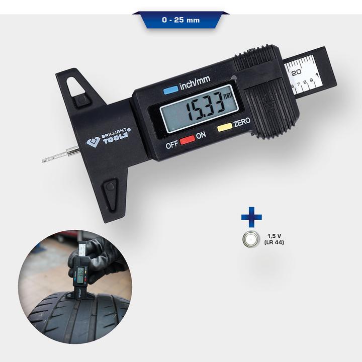 Produktbild Brilliant Tools Digitaler-Tiefenmessschieber, 0 - 25 mm (2.50 cm)