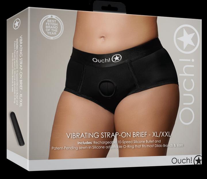 Image du produit Ouch! Vibrating Strap-on Brief - XL/XXL