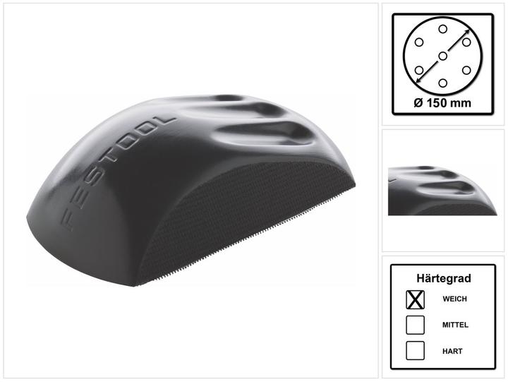 Actual product image Festool Grinding block HSK-D 150 W (P150)