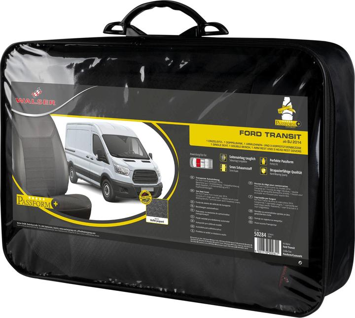 Produktbild Walser Passform Plus Sitzbezüge für Ford Transit ES und DB vorne aus Polyester BJ 2014 - heute
