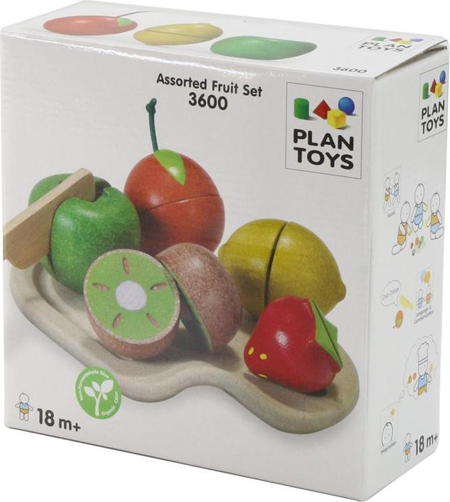 Produktbild Plantoys Früchte-Set auf Schneidbrett
