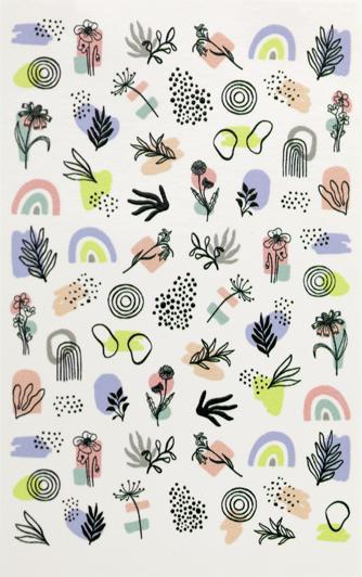 Image du produit BrillBird Nail sticker Abstract Art (Dissolvant pour vernis à ongles)