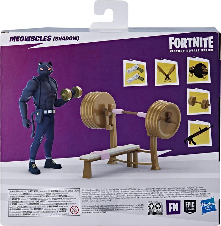 Produktbild Fortnite Hasbro Victory Royale Series Meowscles (Shadow), 15 cm grosse Action-Figur mit Accessoires