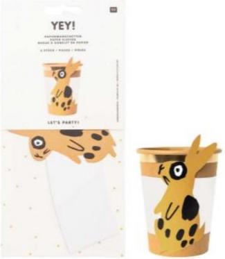 Actual product image Rico Design Sleeve for paper cups, bunny, 6 pieces (6 x, 0.5 x 13 x 24 cm)