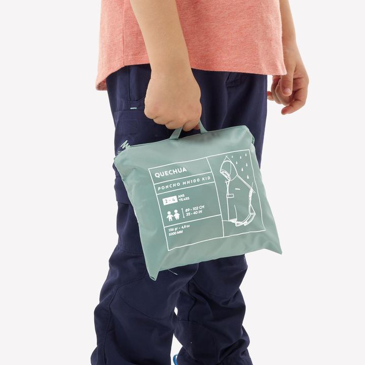 Immagine prodotto Quechua Poncho mantella antipioggia per bambini taglia 92-116 - MH100 verde