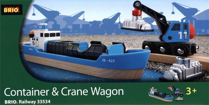 Actual product image Brio Container ship with crane truck