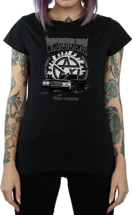Actual product image Supernatural Womens/Ladies Winchester Bros Cotton T-Shirt (S)