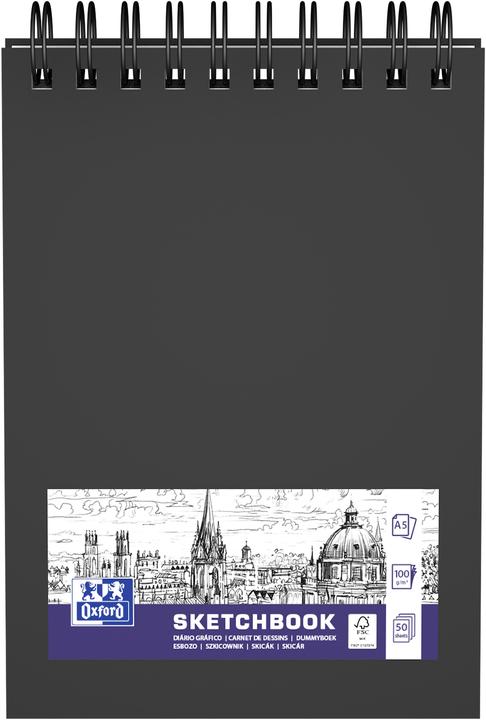 Image du produit Oxford Carnet de croquis (A5, Blanc, Couverture souple)