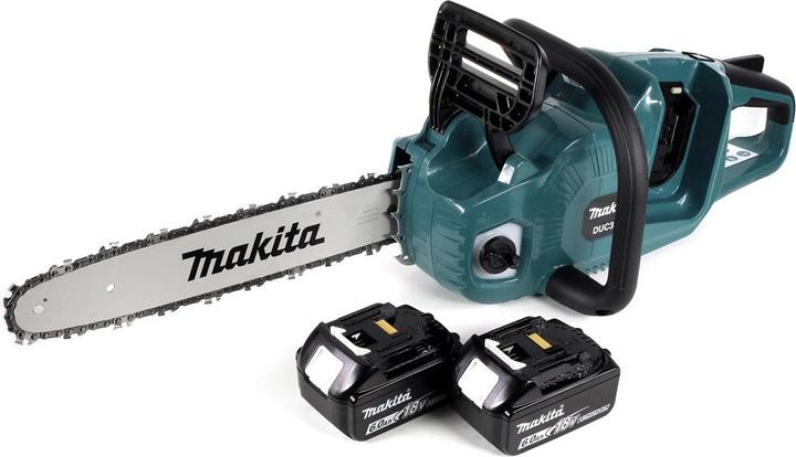 Produktbild Makita DUC 355 G2 Akku Kettensäge 36V ( 2x18V ) Brushless 35 cm + 2x 6,0 Ah Akku - ohne Ladegerät (Akku Kettensäge)