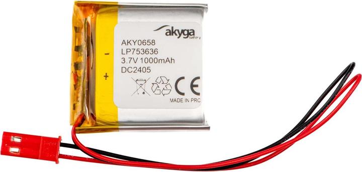 Immagine prodotto Akyga LP753636 Akkupack x Spezial-Akku LiPo 3.7 V 1000 mAh (3.70 V, 1000 mAh)