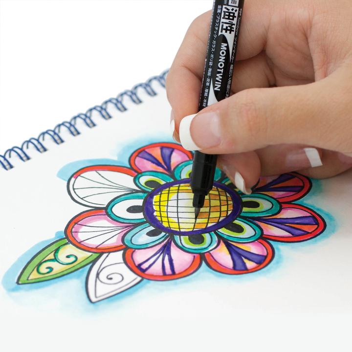 Actual product image Tombow Permanent marker MONO twin Blue (Blue, 0.80 mm, 1 x)
